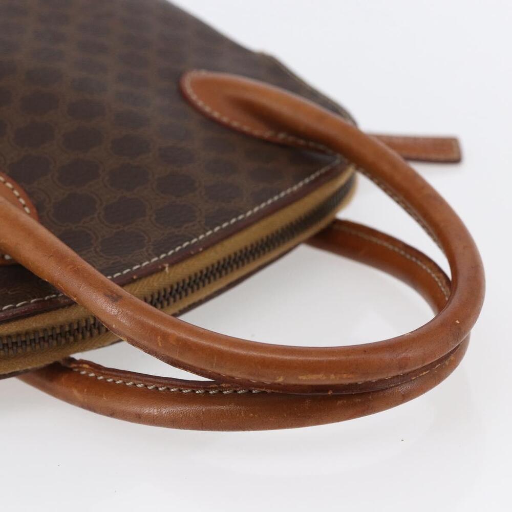 CELINE Macadam Canvas Hand Bag PVC Leather Brown Auth ki6076 - Picture 7 of 16
